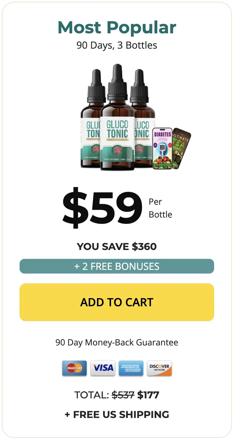 GlucoTonic three bottles order